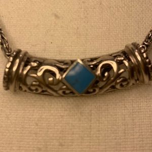 Turquoise and silver necklace